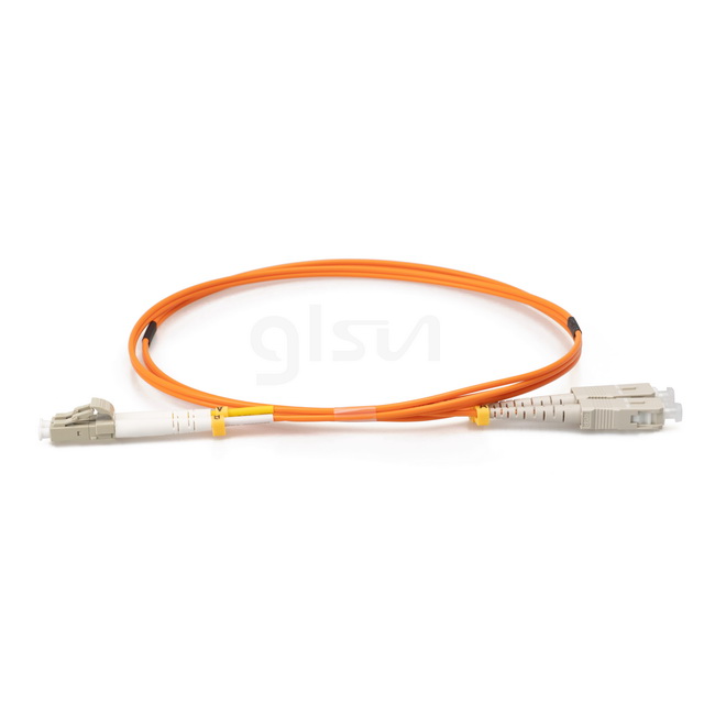 1m Fiber Optic Patch Cable LC UPC to SC UPC Duplex OM1