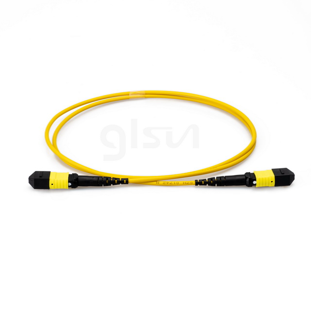 10m Fiber Optic Elite Trunk Cable Magenta MTP® Female OS2 9/125 Single Mode 12 Fibers Type A Plenum, Yellow